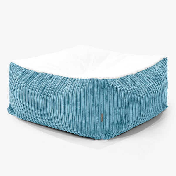 Cama para Perro Colchón Gigante Grande - Sherpa & Pana Clásica Egeo Azul - 01