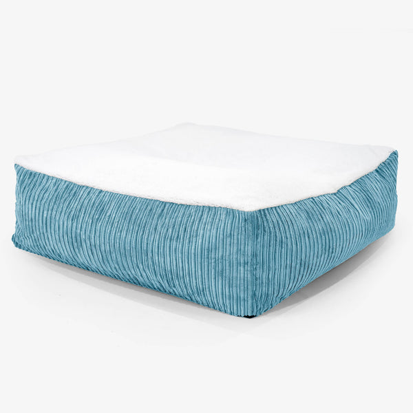 Cama para Perro Colchón Gigante XXL - Sherpa & Pana Clásica Egeo Azul - 01