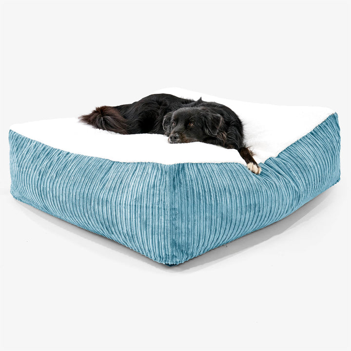 Cama para Perro Colchón Gigante XXL - Sherpa & Pana Clásica Egeo Azul - 02
