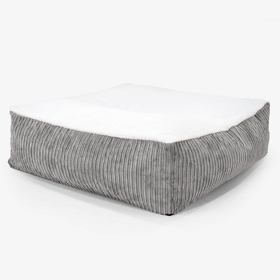 Cama para Perro Colchón Gigante XXL - Sherpa & Pana Clásica Grafito - 01