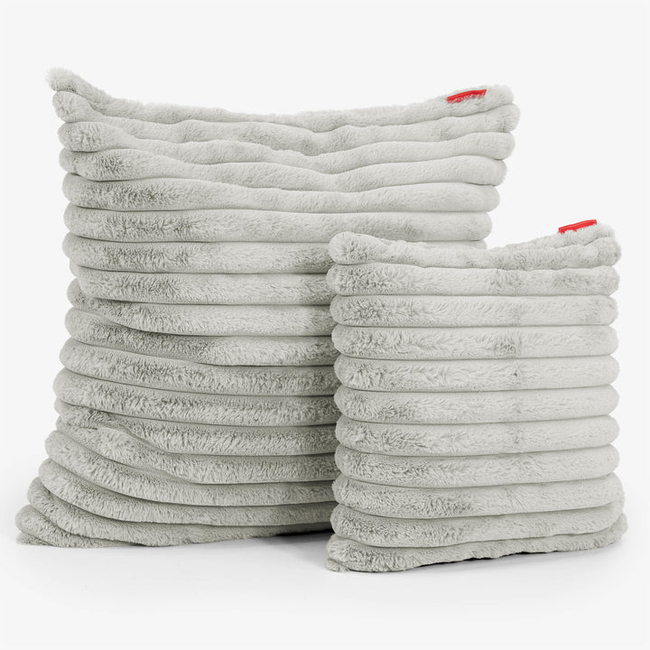 Fundas de Cojín Extra Grande 70 x 70cm - Pana de Felpa Ultra Verde Salvia 02