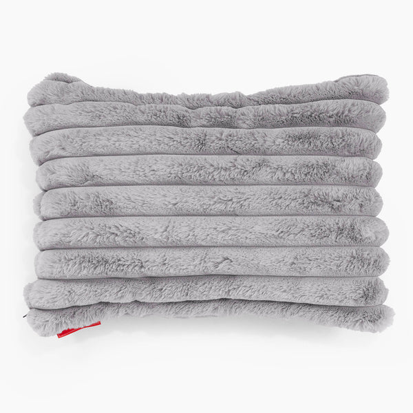 Fundas de Cojín Rectangular 35 x 50cm - Pana de Felpa Ultra Gris 01