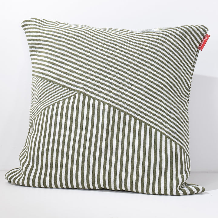 Fundas de Cojín Extra Grande 70 x 70cm - Punto Raya Verde 02