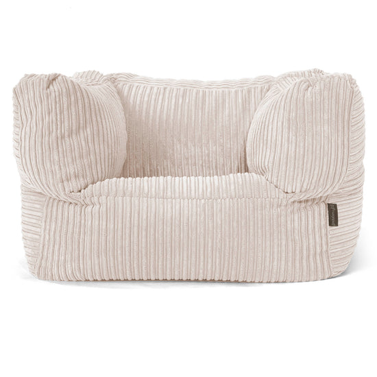 Albert Puff Sillón - Pana Clásica Marfil 01