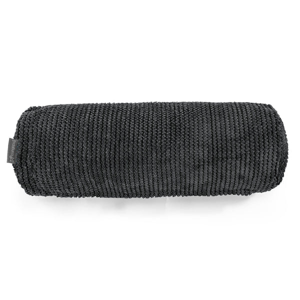 Fundas de Cojín Cilíndrico 20 x 55cm - Pompón Negro 01