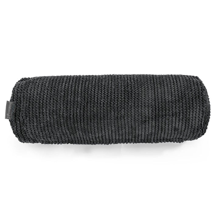 Fundas de Cojín Cilíndrico 20 x 55cm - Pompón Negro 02