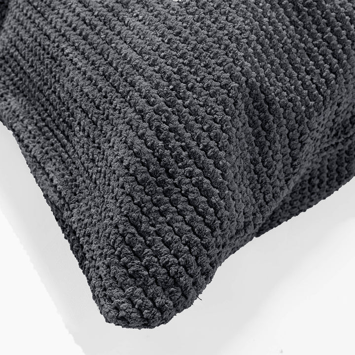 Fundas de Cojín Cilíndrico 20 x 55cm - Pompón Negro 03
