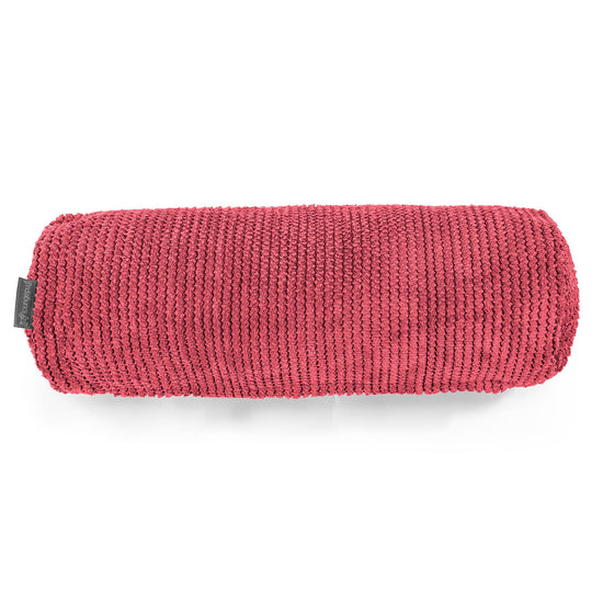 Fundas de Cojín Cilíndrico 20 x 55cm - Pompón Rojo pastel 02
