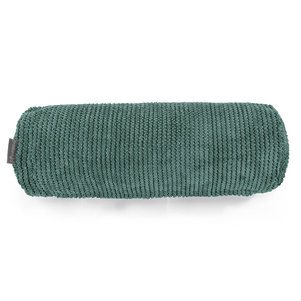 Fundas de Cojín Cilíndrico 20 x 55cm - Pompón Verde Musgo 01