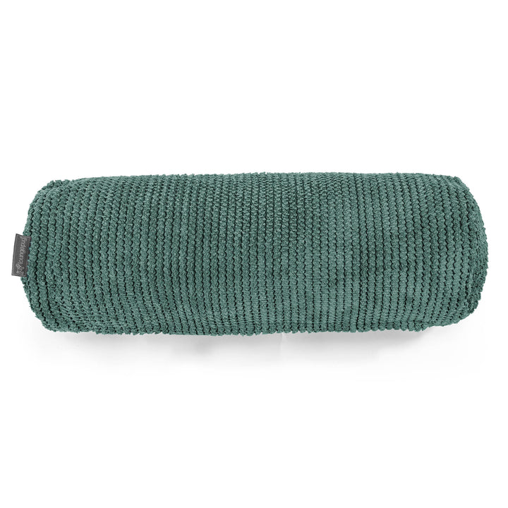 Fundas de Cojín Cilíndrico 20 x 55cm - Pompón Verde Musgo 02