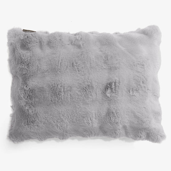 Fundas de Cojín Rectangular 35 x 50cm - Piel Sintética de Burbuja Gris 01
