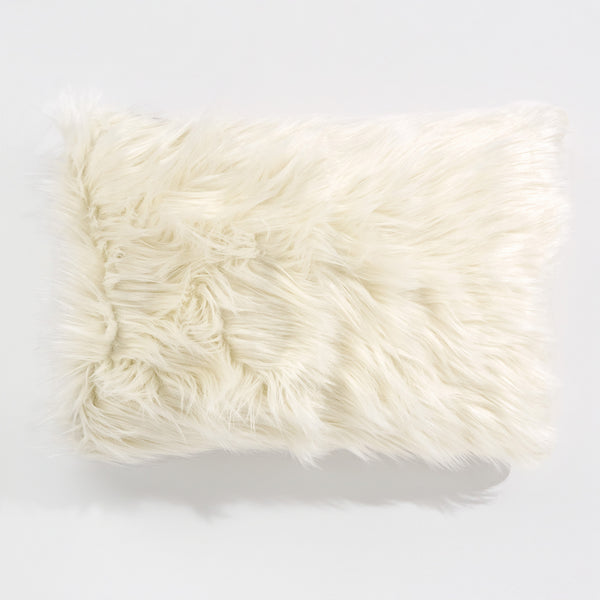 Fundas de Cojín Rectangular 35 x 50cm - Piel Sintética Mongola Crema 01
