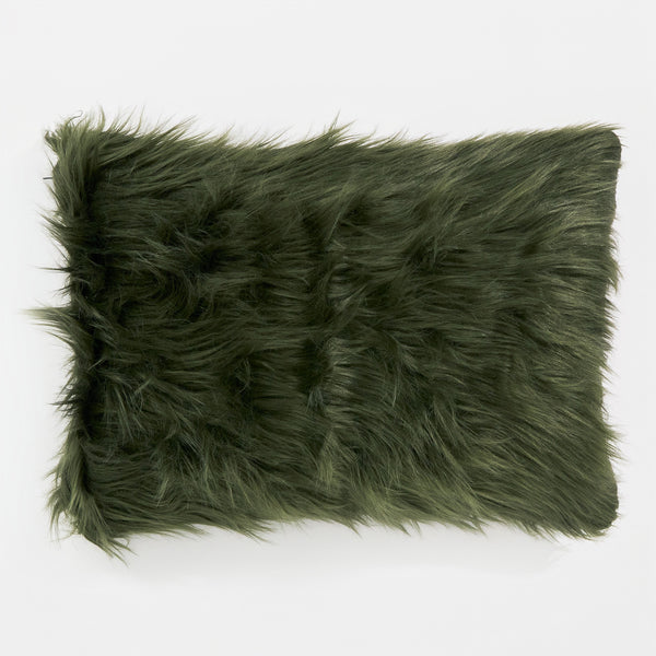 Fundas de Cojín Rectangular 35 x 50cm - Piel Sintética Mongola Verde salvia 01