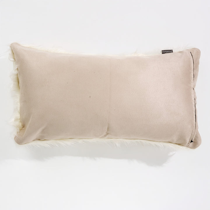 Fundas de Cojín Rectangular Gigante 40 x 70cm - Piel Sintética Mongola Crema 02