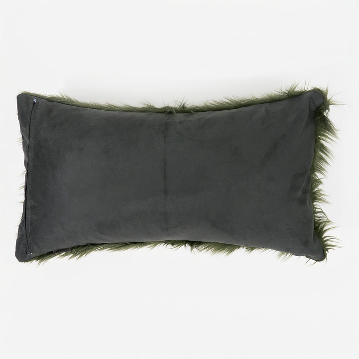 Fundas de Cojín Rectangular Gigante 40 x 70cm - Piel Sintética Mongola Verde salvia 02
