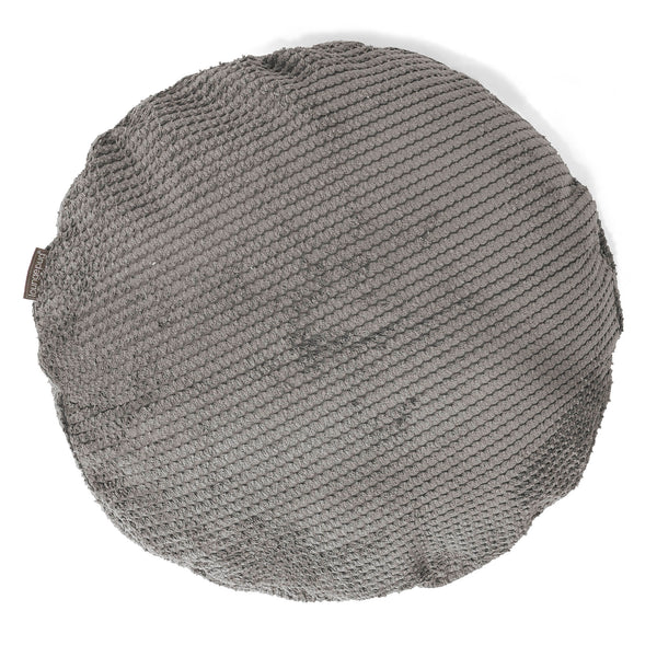 Fundas de Cojín Redondo 50cm - Pompón Carbón Gris 01