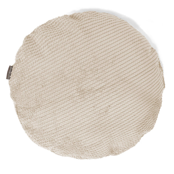 Fundas de Cojín Redondo 50cm - Pompón Crema 01