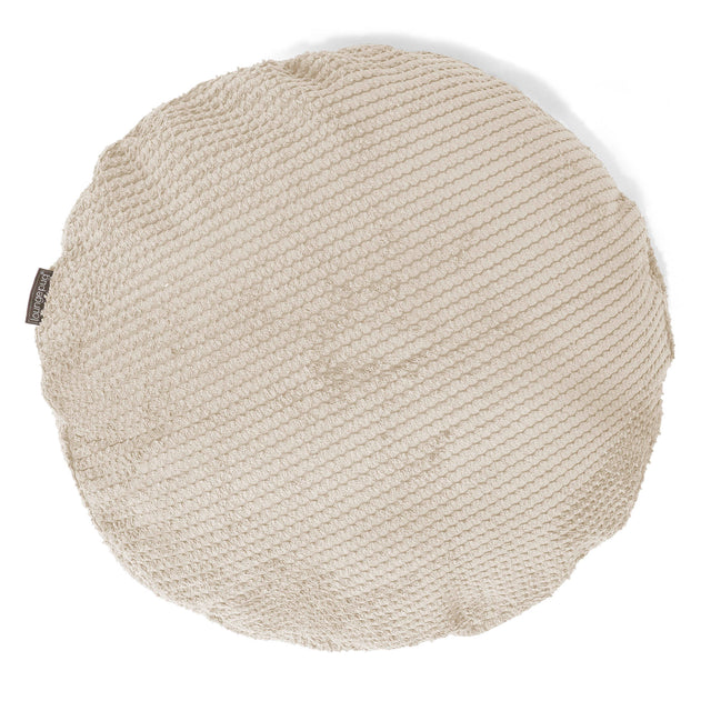 Fundas de Cojín Redondo 50cm - Pompón Crema 01