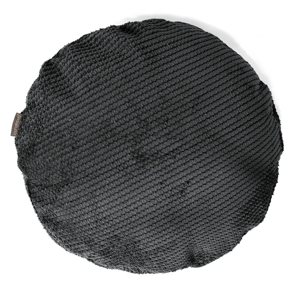 Fundas de Cojín Redondo 50cm - Pompón Negro 01