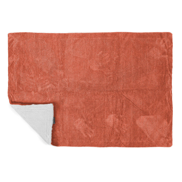 Manta de Sherpa - Pompón Naranja Calabaza 01