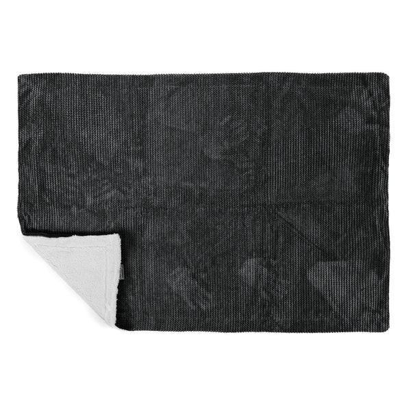 Manta de Sherpa - Pompón Negro 01