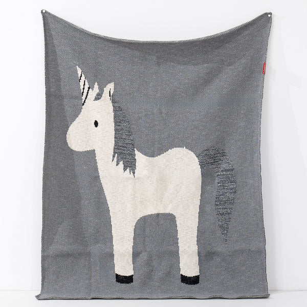 Manta de Sofá para niños - Punto Solo Unicornio 01