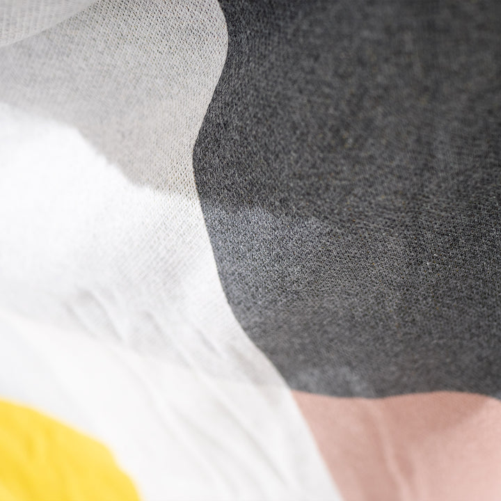 Manta de Sofá - Punto Bloque de Color Geométrico Gris 04