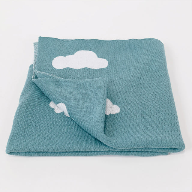 Manta de Sofá - Punto Nube Azul 03