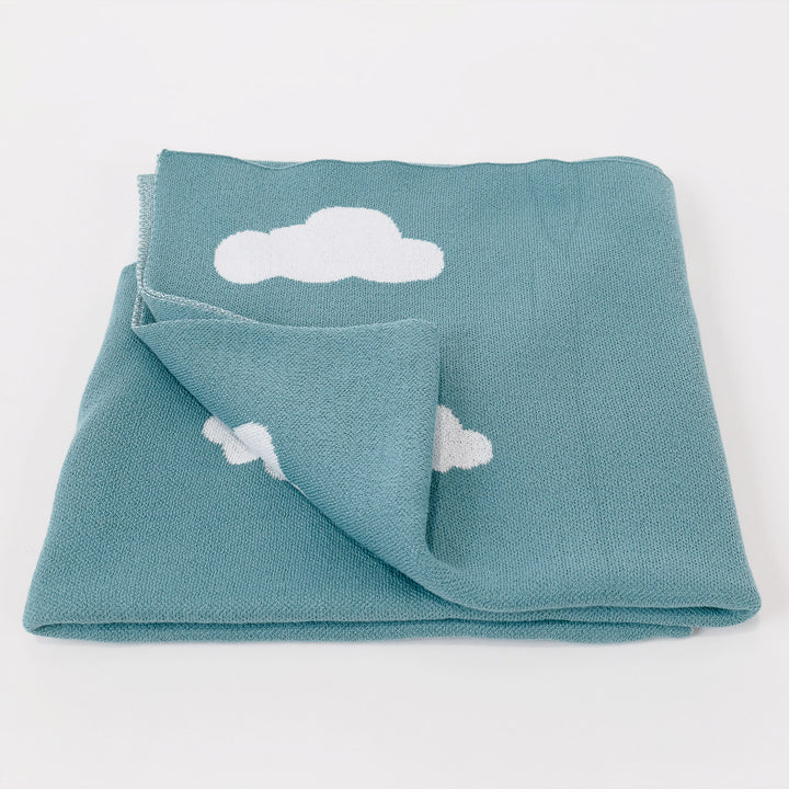 Manta de Sofá - Punto Nube Azul 03