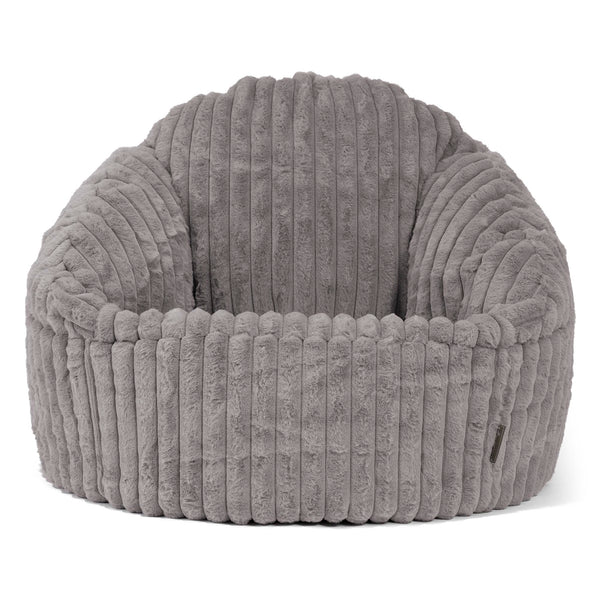 Puf Bubble - Pana de Felpa Ultra Gris 01