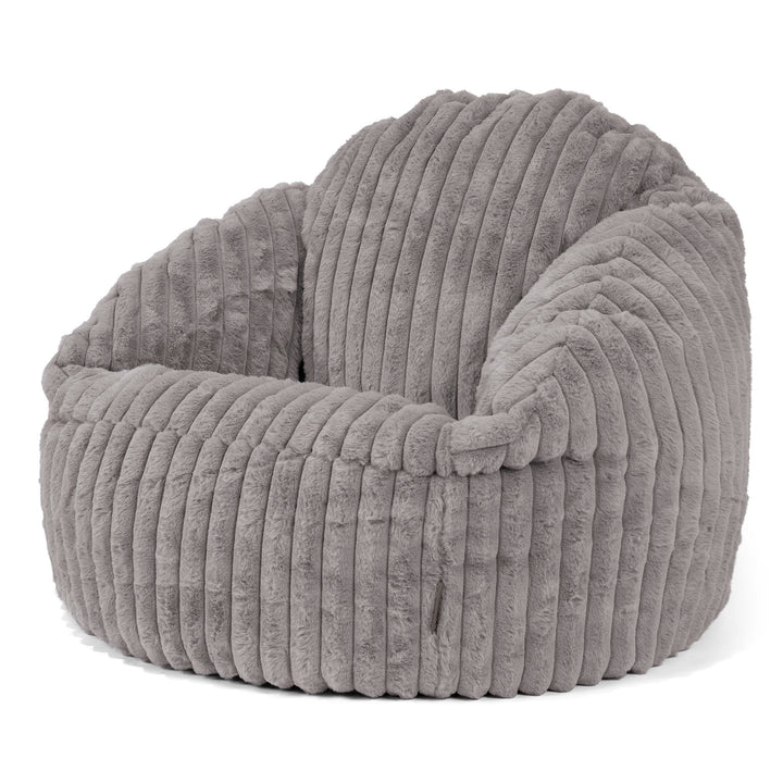 Puf Bubble - Pana de Felpa Ultra Gris 04