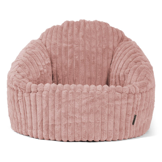 Puf Bubble - Pana de Felpa Ultra Rosa Empolvado 01