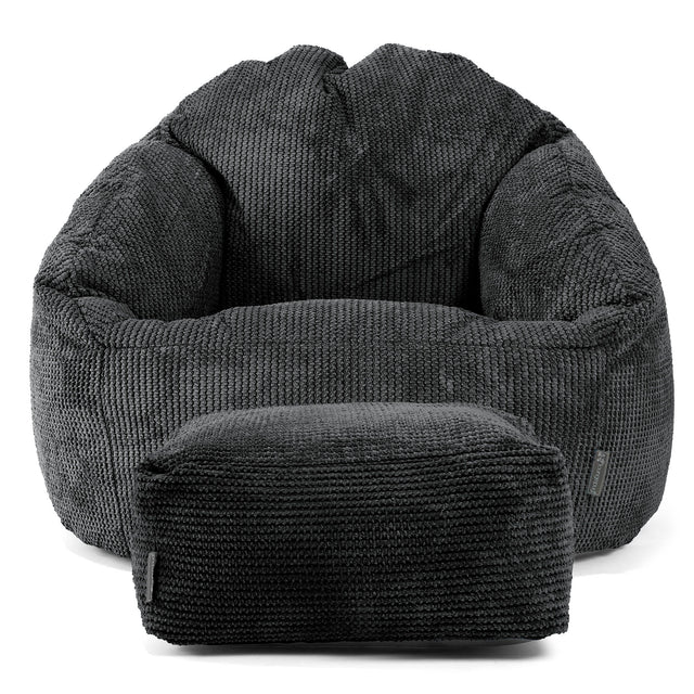 Puf Bubble - Pompón Negro 02