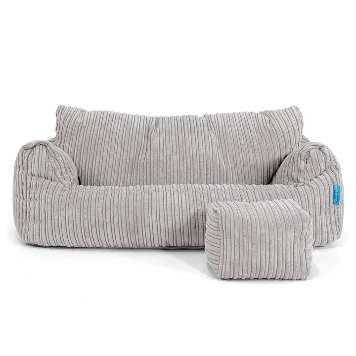 Puf Sofá Infantil Josephine 1-5 años - Pana Clásica Gris Plata 02