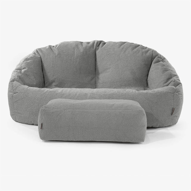 Puf Grande Bubble - Boucle Gris 02