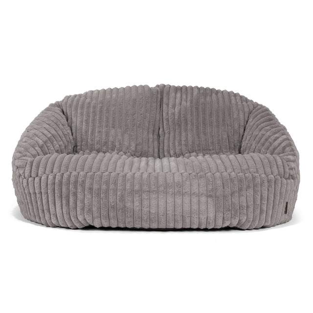 Puf Grande Bubble - Pana de Felpa Ultra Gris 01