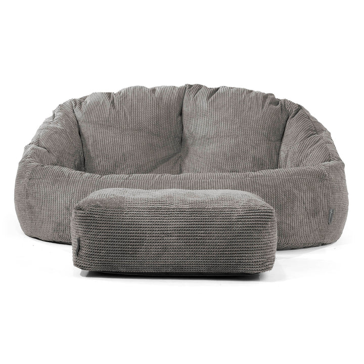 Puf Grande Bubble - Pompón Carbón Gris 02