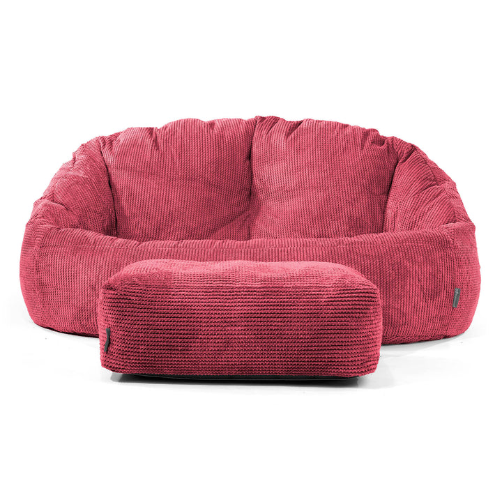 Puf Grande Bubble - Pompón Rojo pastel 02