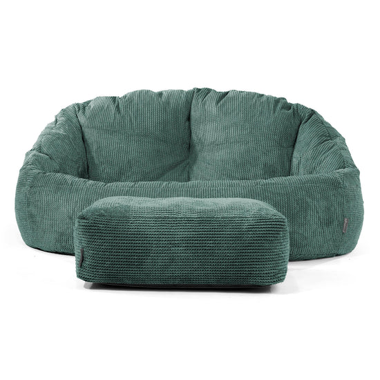 Puf Grande Bubble - Pompón Verde Musgo 02