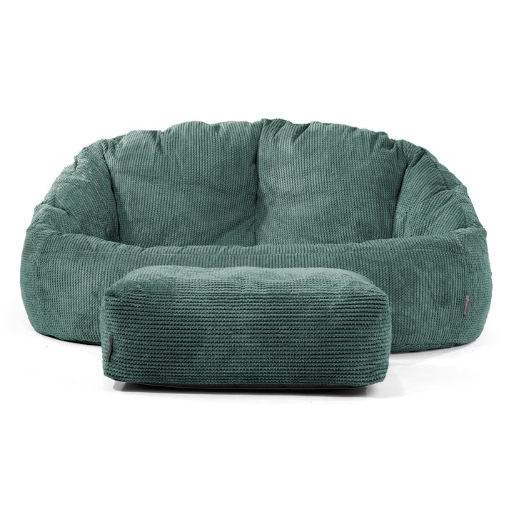Puf Grande Bubble - Pompón Verde Musgo 02