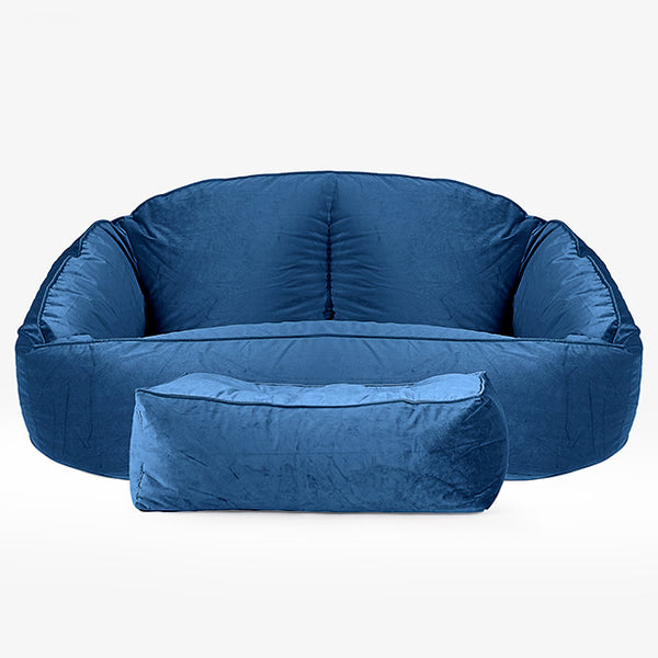 Puf Grande Bubble - Terciopelo Azul Marino 01