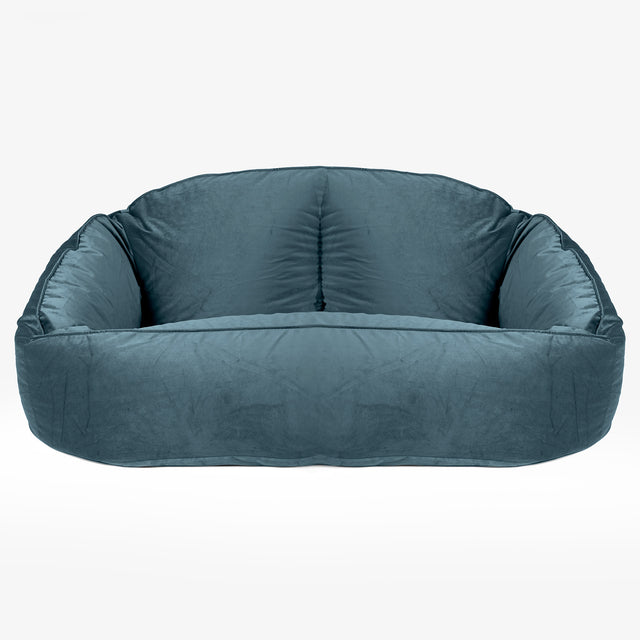 Puf Grande Bubble -  Terciopelo Turquesa 01