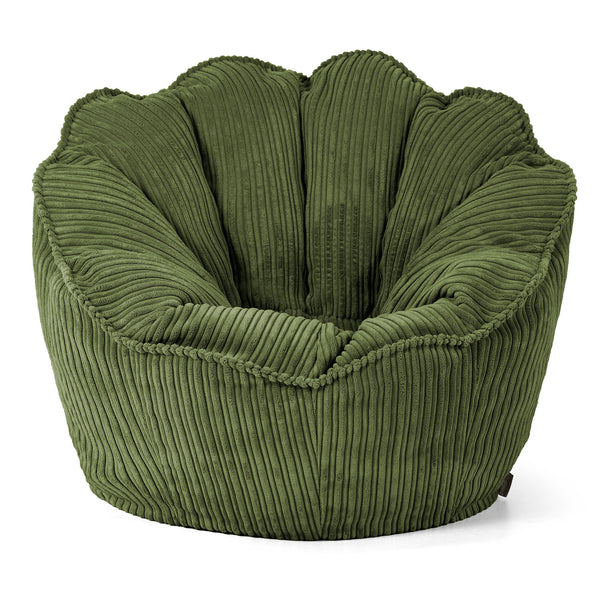 Puf Saco Natalia - Pana Clásica Bosque Verde 01
