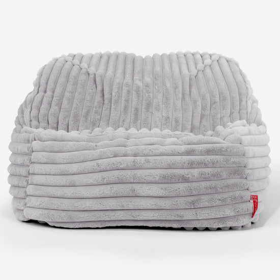 Puf Silla Encorvada - Pana de Felpa Ultra Gris 02
