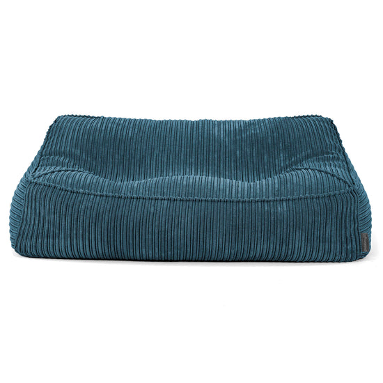 Puf Sillón Encorvado - Pana Clásica Azul Marino 01