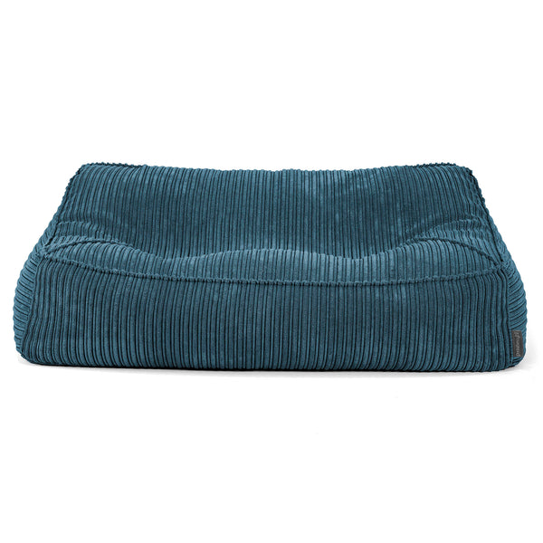 Puf Sillón Encorvado - Pana Clásica Azul Marino 01
