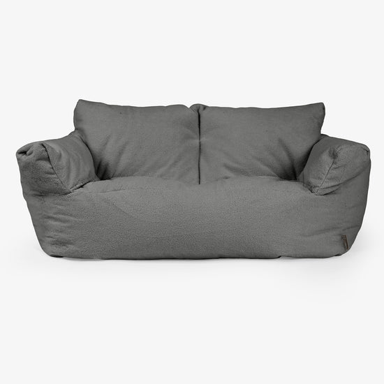 Puf Sofá Josephine - Boucle Gris 01