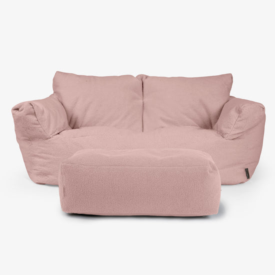 Puf Sofá Josephine - Boucle Rosa 02