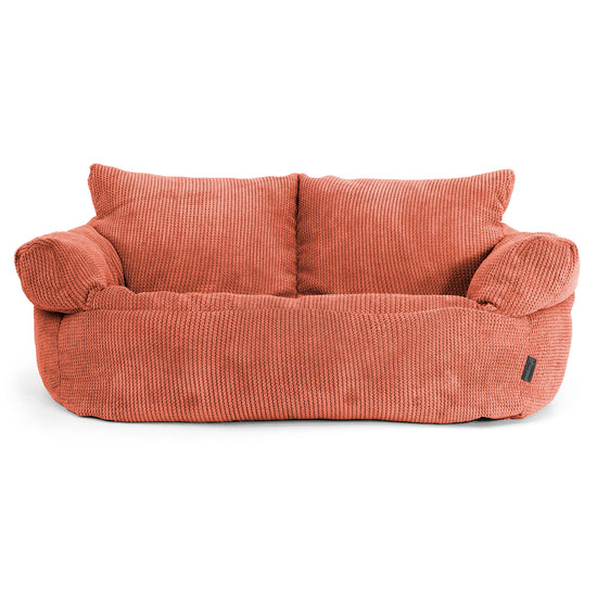 Puf Sofá Josephine - Pompón Naranja Calabaza 01