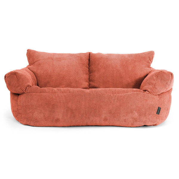 Puf Sofá Josephine - Pompón Naranja Calabaza 01